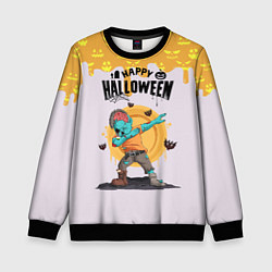 Свитшот детский Dab zombie halloween, цвет: 3D-черный