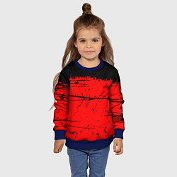 Свитшот детский КРАСНЫЙ ГРАНЖ RED GRUNGE, цвет: 3D-синий — фото 2