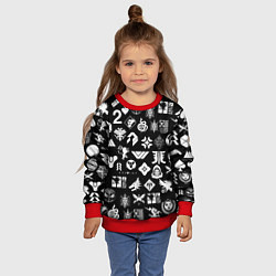 Свитшот детский DESTINY 2 PATTERN GAME LOGO ДЕСТИНИ 2 ПАТТЕРН СИМВ, цвет: 3D-красный — фото 2