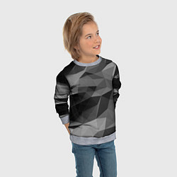 Свитшот детский Чб абстракция, цвет: 3D-меланж — фото 2