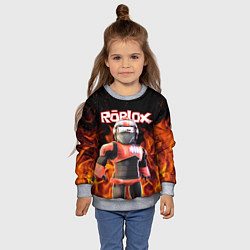 Свитшот детский ROBLOX FIRE РОБЛОКС ОГОНЬ ПОЖАРНЫЙ, цвет: 3D-меланж — фото 2