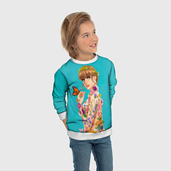 Свитшот детский Тейлор в цветах, цвет: 3D-белый — фото 2