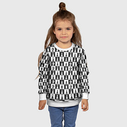 Свитшот детский Шахматы Шахматные Фигуры, цвет: 3D-белый — фото 2