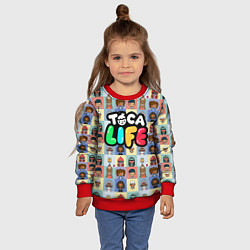 Свитшот детский Toca Life, цвет: 3D-красный — фото 2
