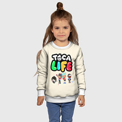 Свитшот детский Toca Life: Persons, цвет: 3D-белый — фото 2