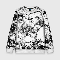 Свитшот детский Эффект линогравюры, цвет: 3D-белый