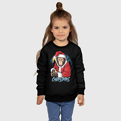 Свитшот детский CHRISTMAS обезьяна, цвет: 3D-черный — фото 2