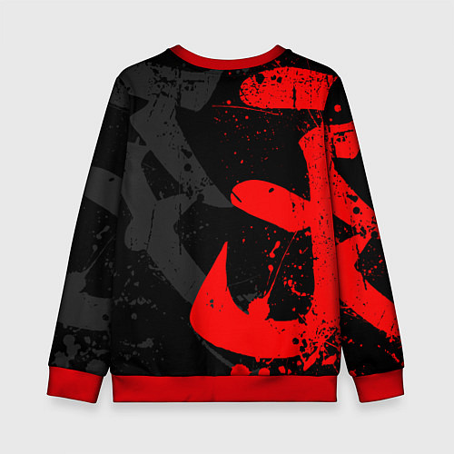 Детский свитшот GHOST OF TSUSHIMA ПРИЗРАК ЦУСИМЫ / 3D-Красный – фото 2