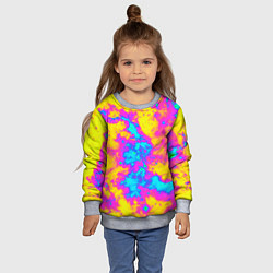 Свитшот детский Яркая абстракция космических красок, цвет: 3D-меланж — фото 2