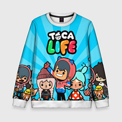 Свитшот детский Toca Life: Friends, цвет: 3D-белый