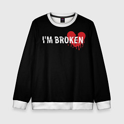 Детский свитшот Im broken с разбитым сердцем