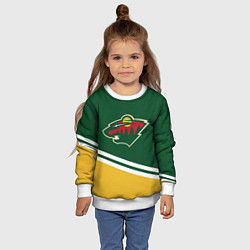 Свитшот детский Minnesota Wild NHL, цвет: 3D-белый — фото 2