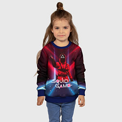 Свитшот детский Игра в кальмара - выстрел, цвет: 3D-синий — фото 2
