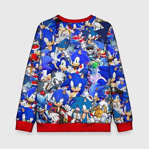 Детский свитшот SONIC СИНИЙ ЁЖ СОНИК / 3D-Красный – фото 2