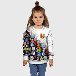 Свитшот детский FC BARCELONA LOGOBOMBING, цвет: 3D-белый — фото 2