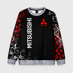 Свитшот детский MITSUBISHI SAMURAI JAPAN STYLE ИЕРОГЛИФЫ, цвет: 3D-меланж
