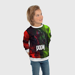 Свитшот детский Doomguy Doom, цвет: 3D-белый — фото 2