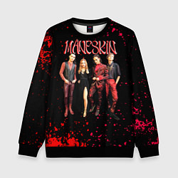 Свитшот детский Maneskin Лунный свет, рок - группа, цвет: 3D-черный