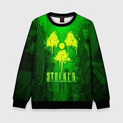 Свитшот детский STALKER LOGO RADIATOIN NEON TOXIC, цвет: 3D-черный