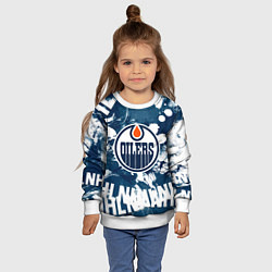 Свитшот детский Эдмонтон Ойлерз Edmonton Oilers, цвет: 3D-белый — фото 2