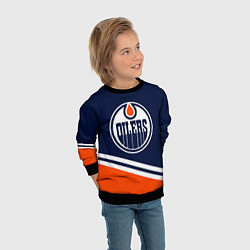 Свитшот детский Edmonton Oilers Эдмонтон Ойлерз, цвет: 3D-черный — фото 2