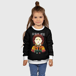 Свитшот детский КРАСНЫЙ СВЕТ, ЗЕЛЁНЫЙ СВЕТ ИГРА В КАЛЬМАРА, цвет: 3D-белый — фото 2