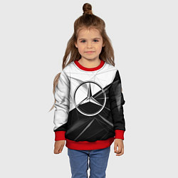 Свитшот детский MERCEDES-BENZ МЕРСЕДЕС-БЕНЗ BLACK AND WHITE, цвет: 3D-красный — фото 2