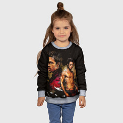 Свитшот детский Бред Питт Бойцовский клуб, цвет: 3D-меланж — фото 2