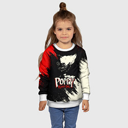 Свитшот детский Poppy Playtime: Red & Black, цвет: 3D-белый — фото 2