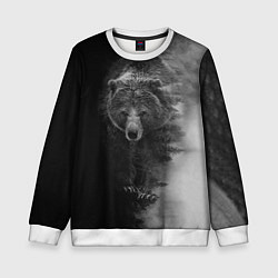 Свитшот детский EVIL BEAR, цвет: 3D-белый