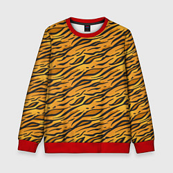Свитшот детский Тигровый Окрас Tiger, цвет: 3D-красный