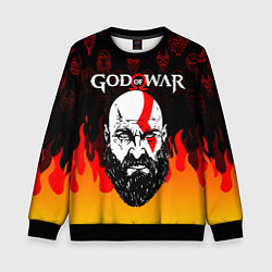 Детский свитшот GOD OF WAR ГОД ОФ ВАР FIRE ART УЗОР