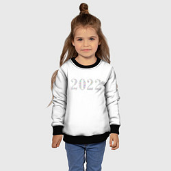 Свитшот детский Новый Год 2022 - New Year 2022, цвет: 3D-черный — фото 2