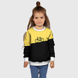 Свитшот детский Бегущий за велосипедом, цвет: 3D-белый — фото 2