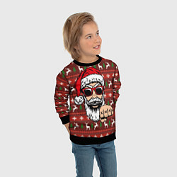 Свитшот детский Bad Santa Плохой Санта, цвет: 3D-черный — фото 2