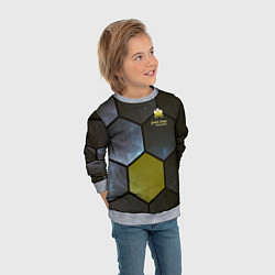 Свитшот детский JWST space cell theme, цвет: 3D-меланж — фото 2