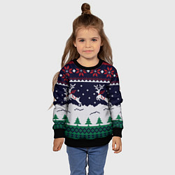 Свитшот детский СВИТЕР С ОЛЕНЯМИ DEER SWEATER, цвет: 3D-черный — фото 2