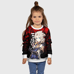 Свитшот детский ГЕНШИН ИМПАКТ АЛЬБЕДО GENSHIN IMPACT ALBEDO, цвет: 3D-белый — фото 2