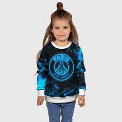 Свитшот детский PSG NEON STYLE SPORT ПСГ НЕОН, цвет: 3D-белый — фото 2