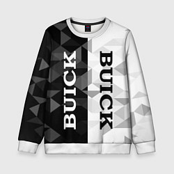 Свитшот детский Buick Black And White, цвет: 3D-белый