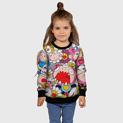 Свитшот детский Takashi Murakami кричащий арт, цвет: 3D-черный — фото 2