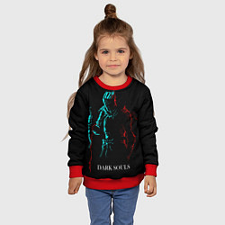 Свитшот детский Dark Souls NEON Силуэт, цвет: 3D-красный — фото 2