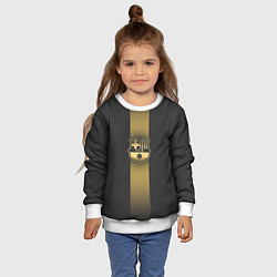 Свитшот детский Barcelona Gold-Graphite Theme, цвет: 3D-белый — фото 2