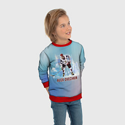 Свитшот детский Хоккеист Александр Овечкин, цвет: 3D-красный — фото 2