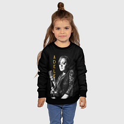 Свитшот детский Певица Adele, цвет: 3D-черный — фото 2