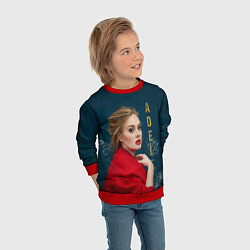 Свитшот детский Portrait Adele, цвет: 3D-красный — фото 2