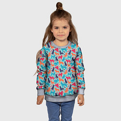 Свитшот детский Собаковод разные породы собак, цвет: 3D-меланж — фото 2