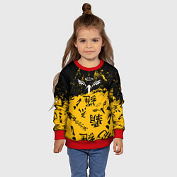 Свитшот детский Паттерн Tokyo Revengers, цвет: 3D-красный — фото 2