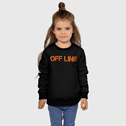 Свитшот детский Офлайнoffline, цвет: 3D-черный — фото 2
