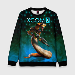 Свитшот детский XCOM ИКС КОМ рептилия, цвет: 3D-черный